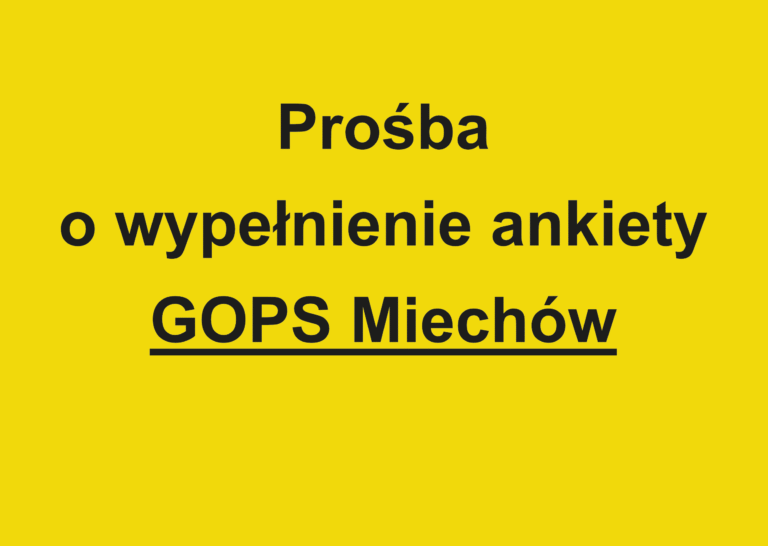 Ankieta od GOPS