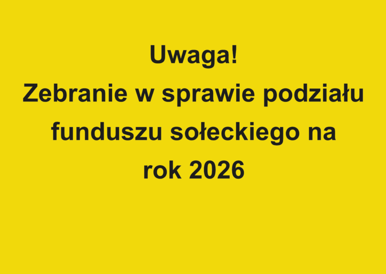 Zebranie sołeckie