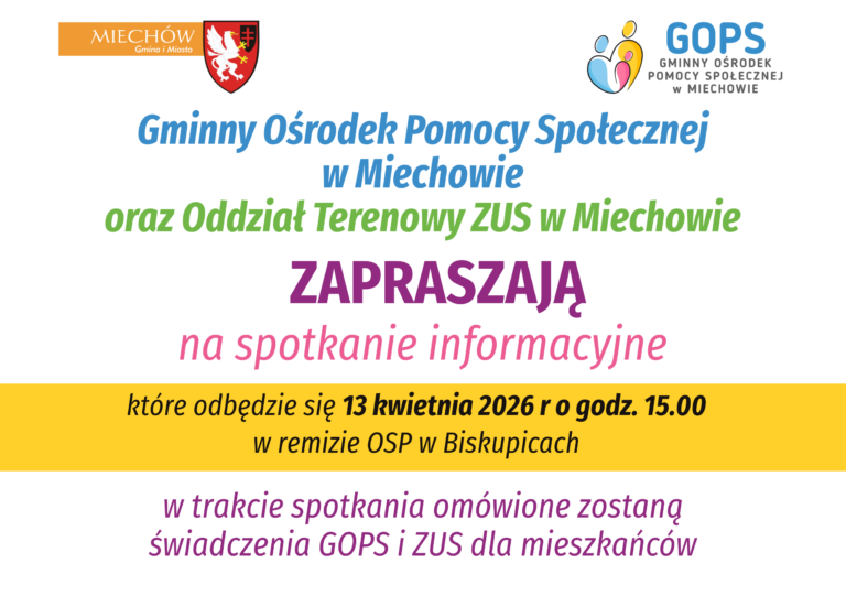 Spotkanie informacyjne GOPS i ZUS w remizie OSP Biskupice