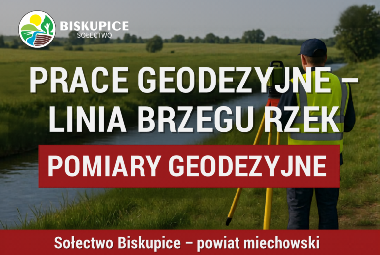Informacja o geodezyjnych pomiarach linii brzegowych rzek