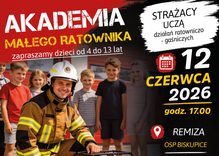 Akademia Małego Ratownika – zapraszamy dzieci na wyjątkowe zajęcia ze strażakami!